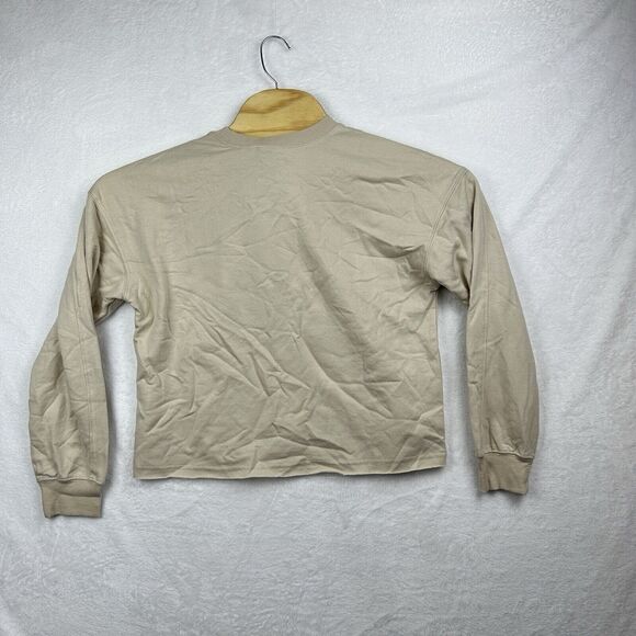 Barbie Sweater Women’s Small Tan Pullover Long Sleeve Sweatshirt - Picture 2 of 13